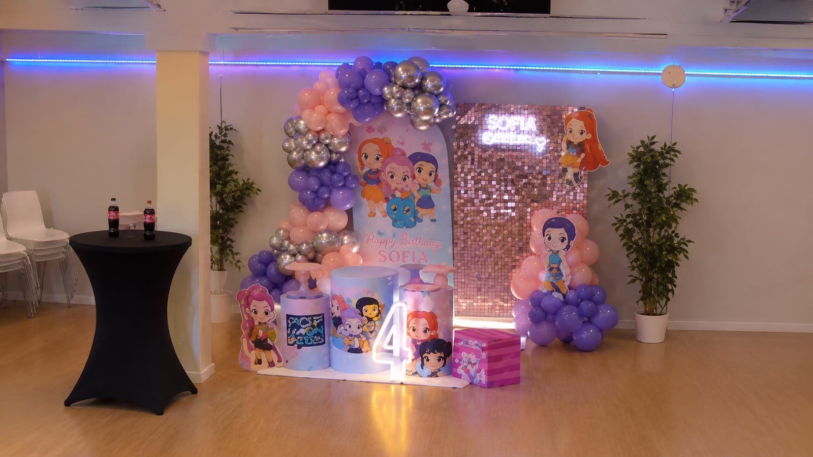 A FlacSpace venue set up for a kids birthday
